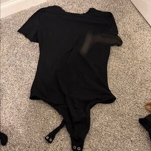 Black Short Sleeve Bodysuit